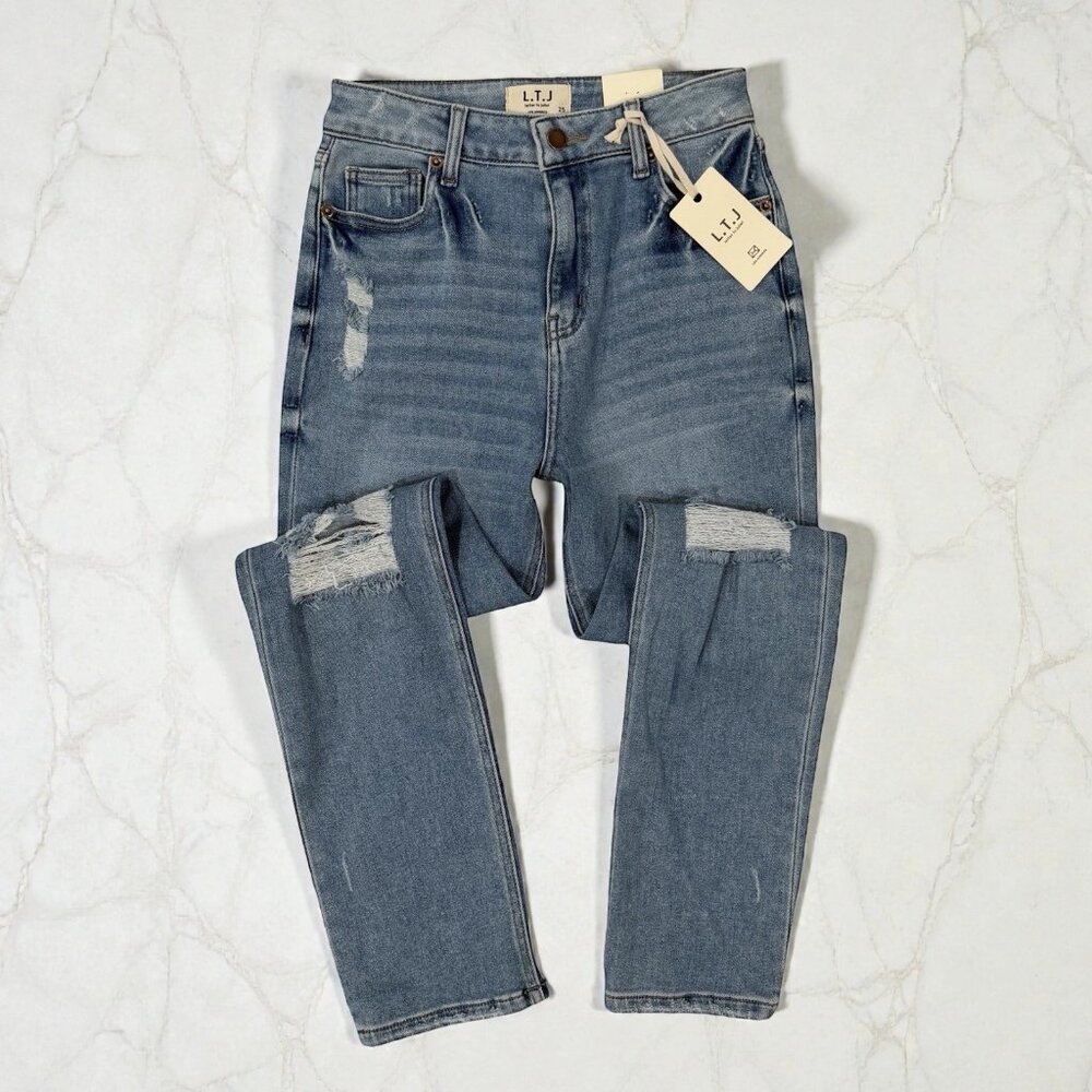 L.T.J Letter To Juliet High Rise Slim Skinny Jeans Size 25 Distressed TP01619